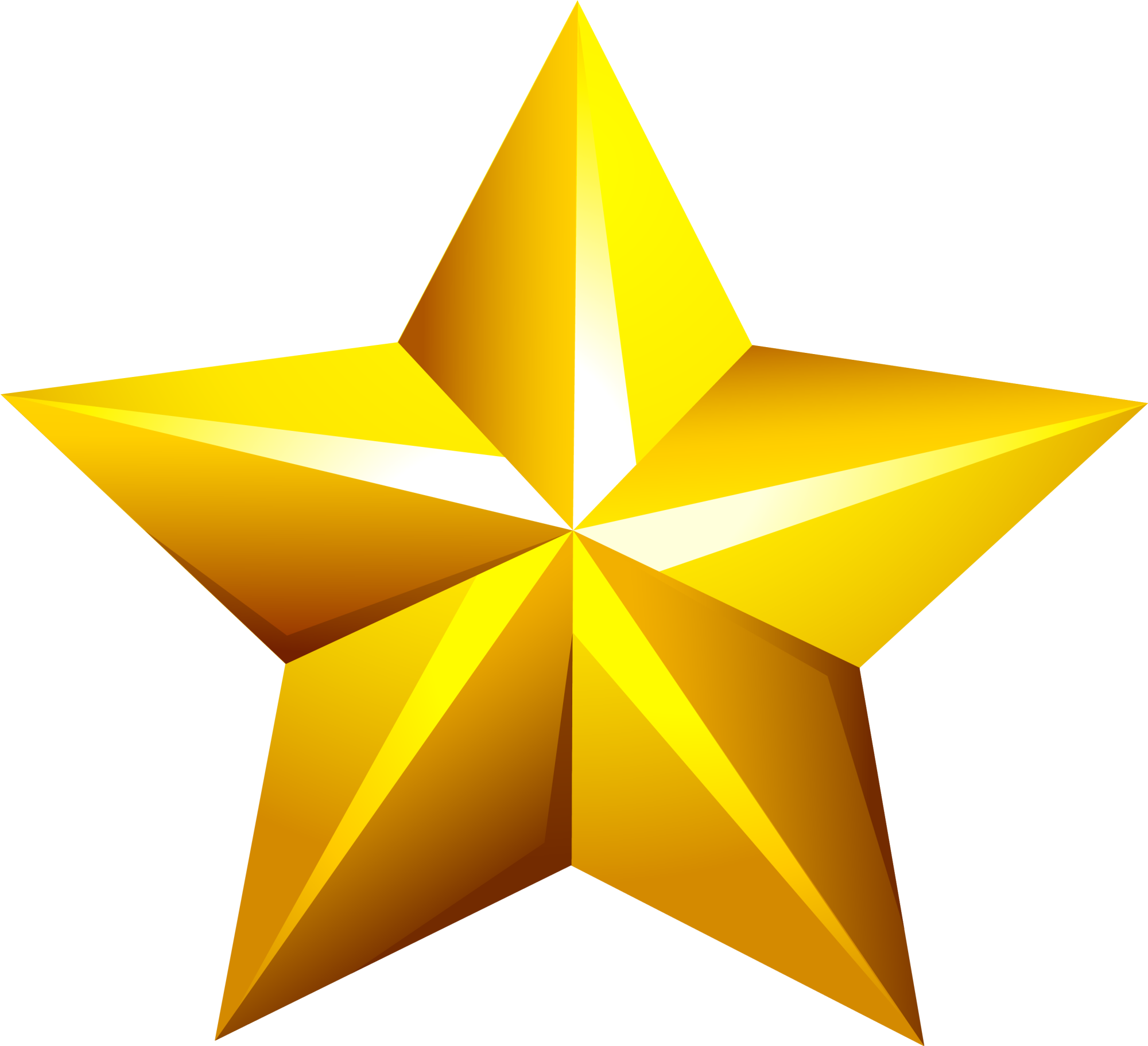Clip Art - Golden Star - Golden Star Png (2000x1823)