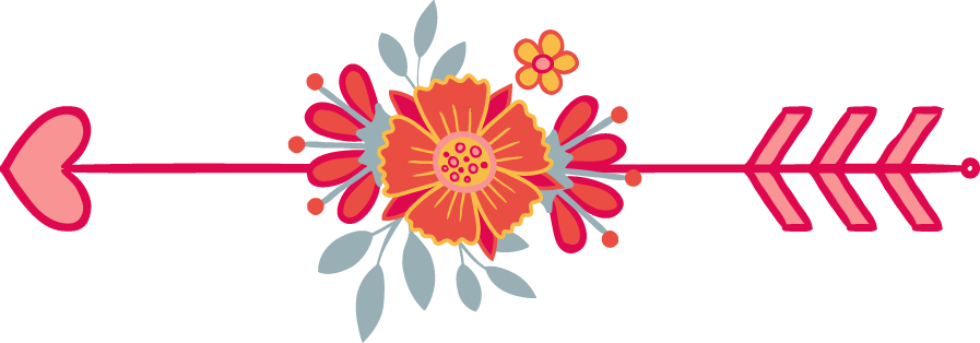 Arrow Flower Clip Art - Flower Arrow Cartoon (897x314)
