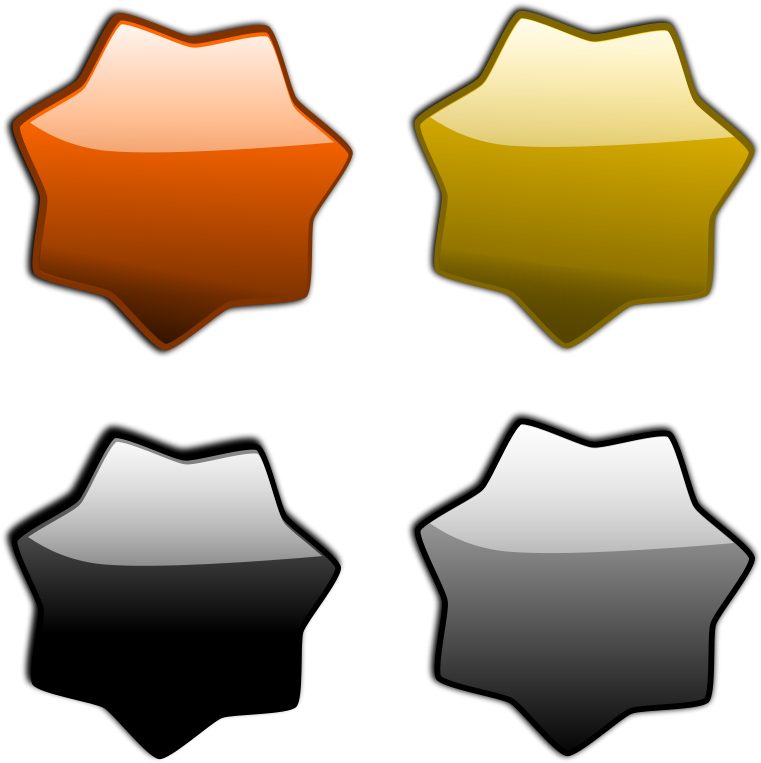 Stars 2 Free Vector - Badge Silver Png Gold (800x792)