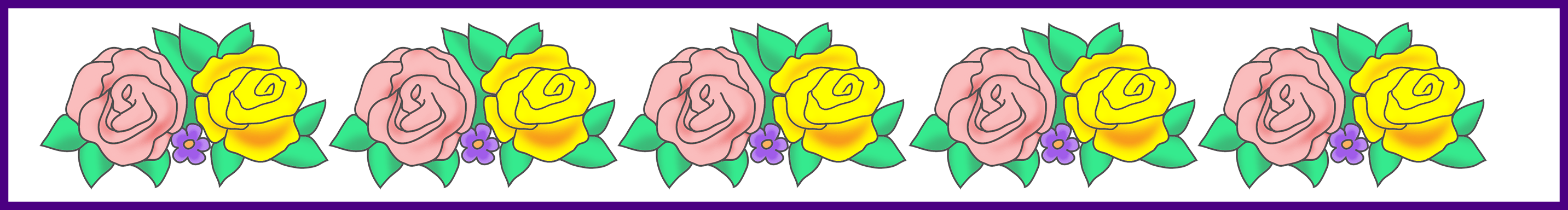 Appealing Flower And Frames Pict For Pink Rose Border - Rose (2865x384)