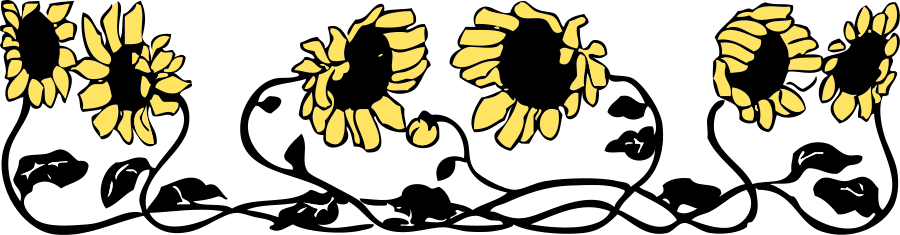 How To Set Use Sun Flower Border Svg Vector - Sunflower Border Clip Art (900x235)