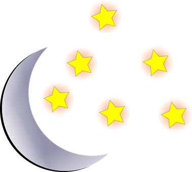 Moon Stars Sky Cosmo Night Day Galaxy Astr - Noc Clipart (379x340)