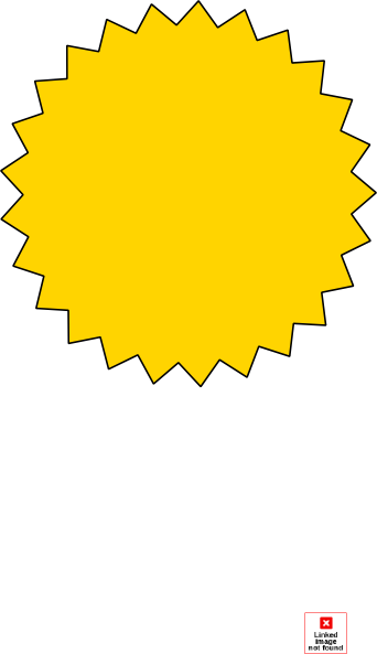 Starburst Outline Yellow Clip Art At Clker - Yellow Starburst Png (342x593)