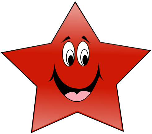 1927 Free Smiling Texas Star Vector Public Domain Vectors - Smiling Red Star Shower Curtain (800x714)