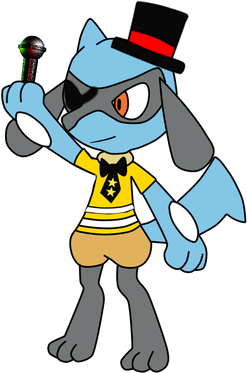 Rockstar Riolu Fazbear By Bigbowser0813 - Cartoon (567x858)