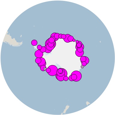 Emperor Penguin Colonies Plos One, - Circle (393x393)