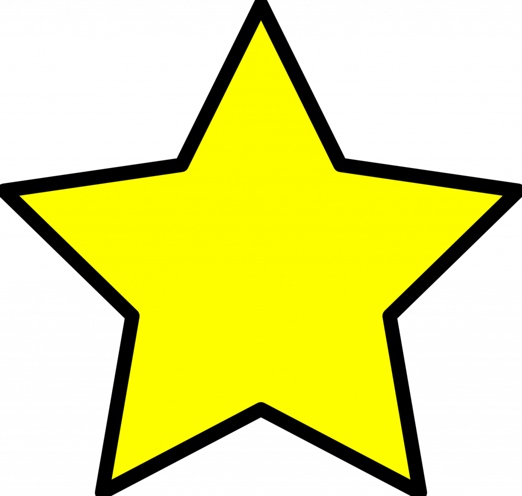 Christmas ~ Christmas Star Clip Art Library Tremendous - Yellow Star Clipart (1024x974)
