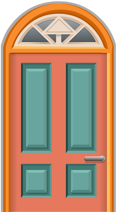 Móveis E Objetos Da Casa - Home Door Clipart (399x720)