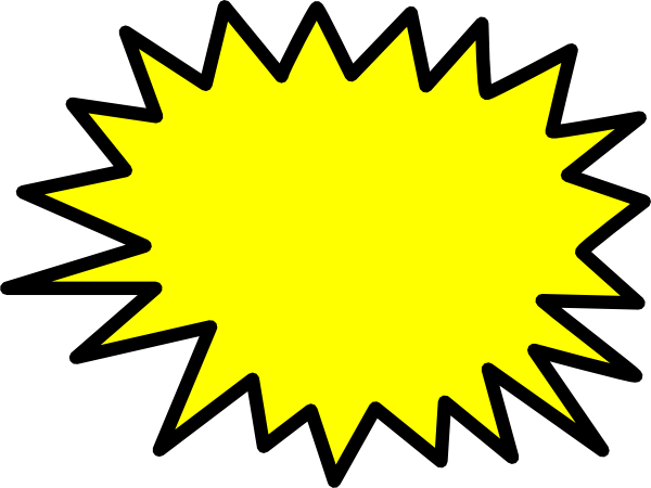 Yellow Star Burst Clip Art At Clker Com Vector Clip - Promo Clipart (600x450)
