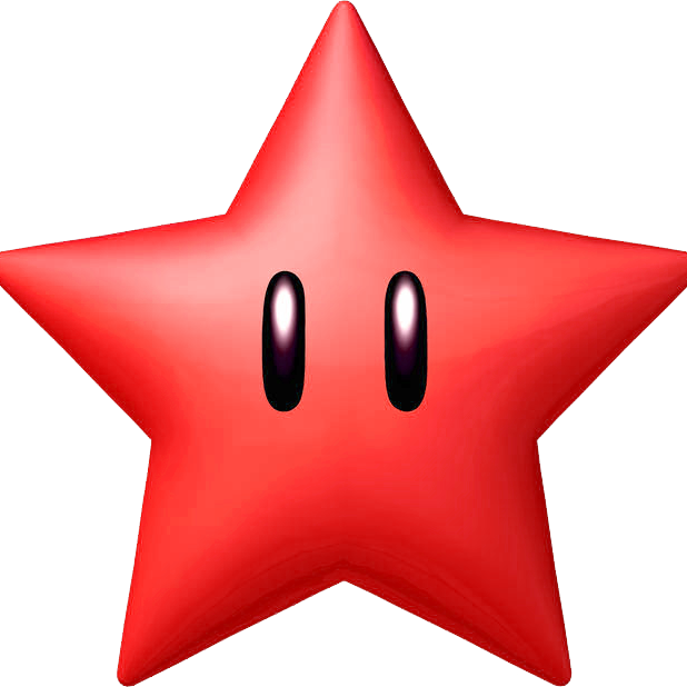 Red Stars - Super Mario Galaxy Red Star (618x618)