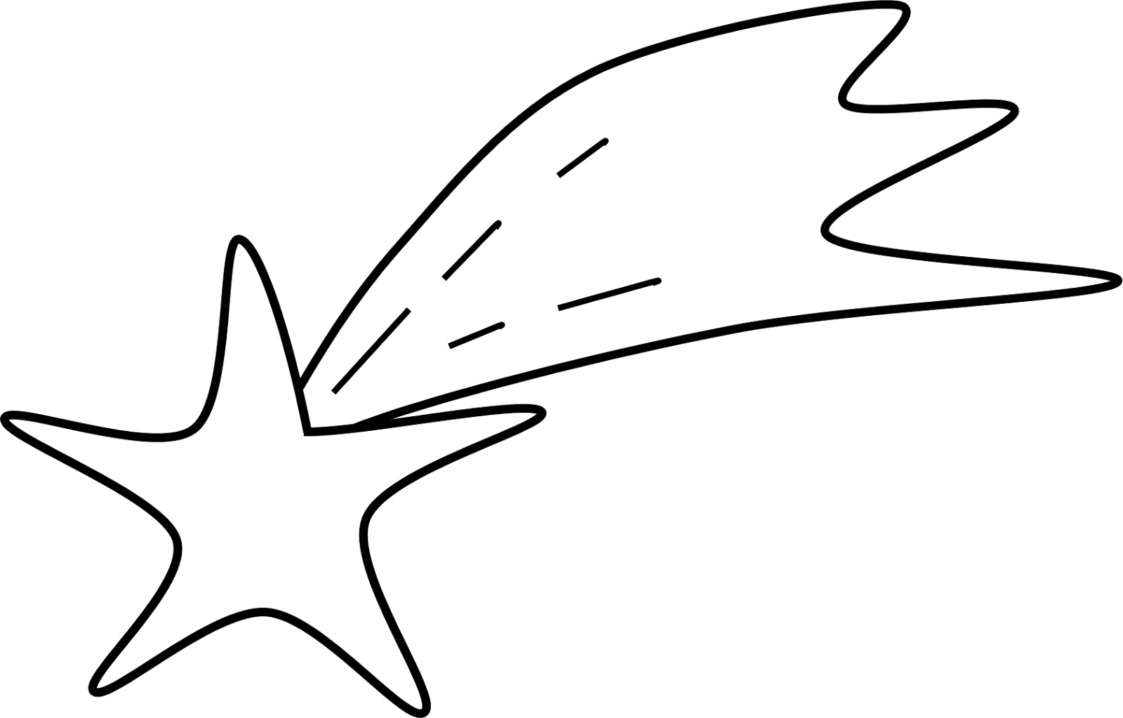 Shooting Star Coloring Page - Color (1600x1023)