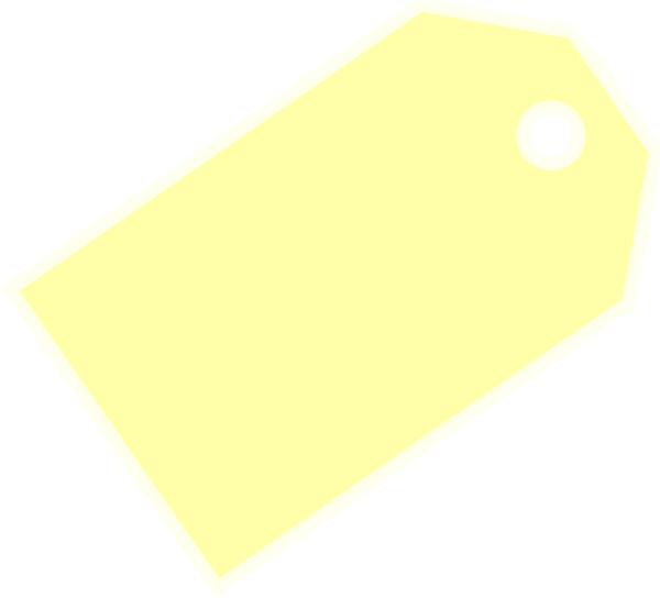 Price Tag Light Yellow Clip Art - Yellow Price Tag Transparent Background (600x544)