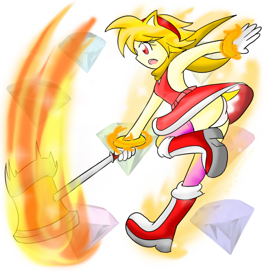 Super Star Hammer By Xero-j - Super Amy Rose (886x901)