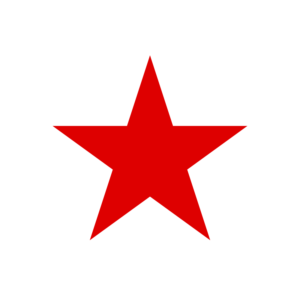 Aviation White Bordered Red Star Svg Clipart Best Clipart - Red Star Png (1000x952)