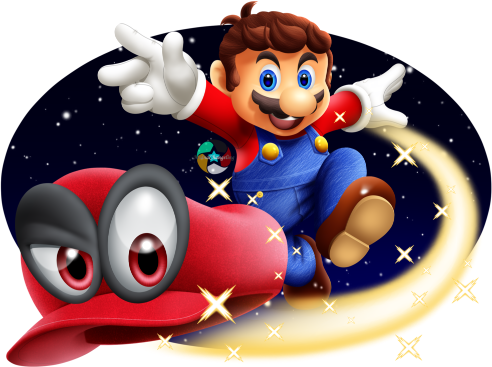 Jump Up, Super Star By Midnachangeling - Cartoon (1059x755)