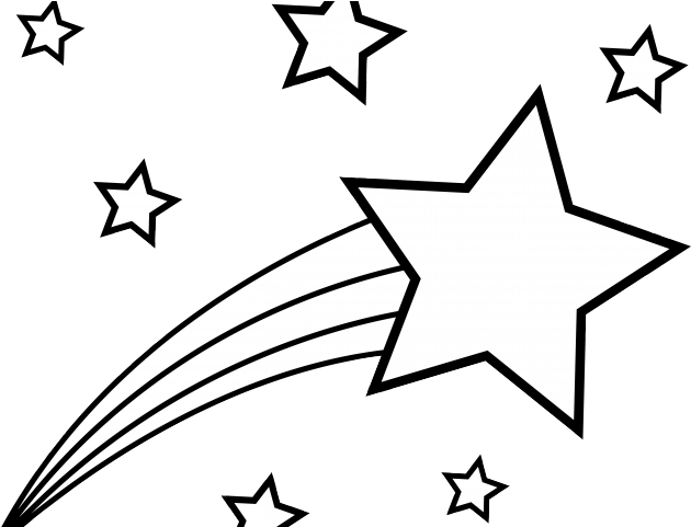 Shooting Star Outline - Shooting Star Outline (640x480)