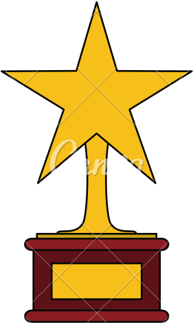 Gold Star Trophy Icon - Gold Star Trophy Icon (550x550)