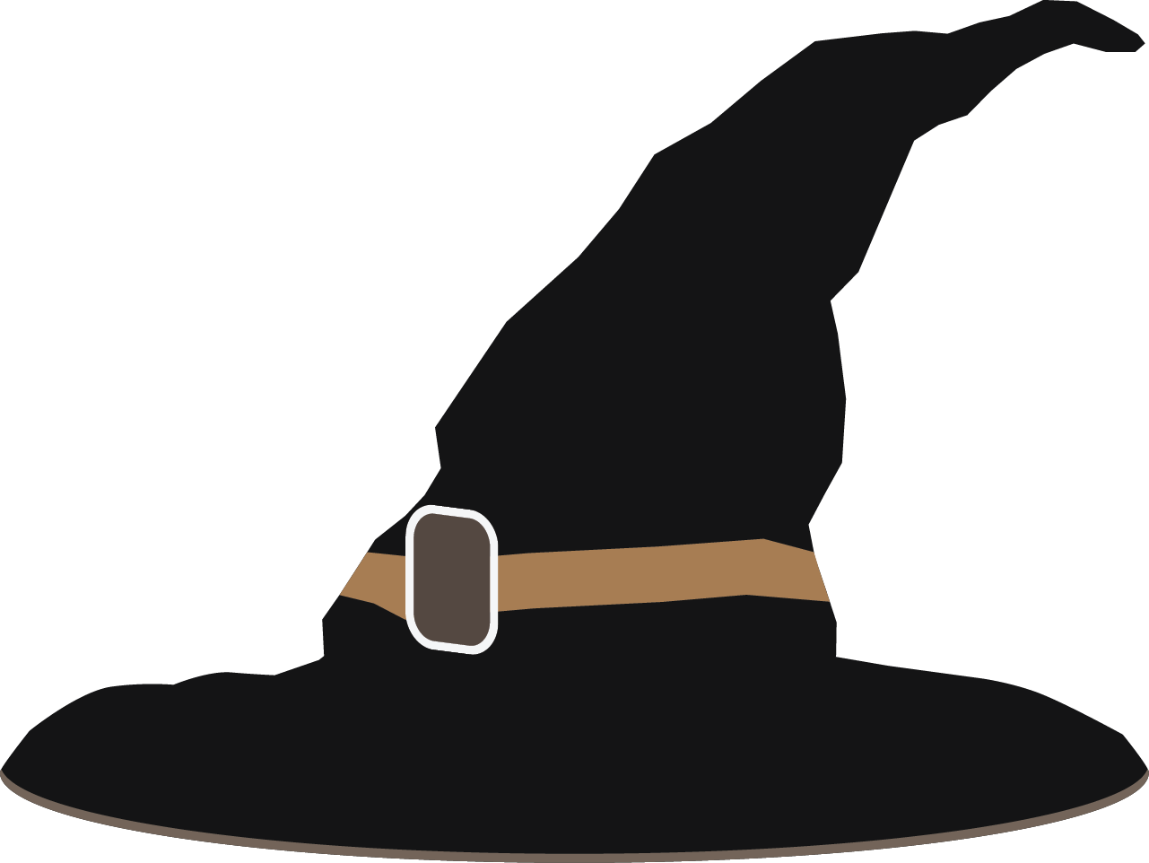 Creative Pilgrim Hat Clip Art Medium Size - Witch Hat Clip Art (1281x962)