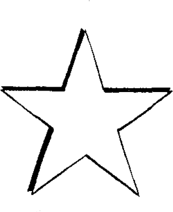 Star Line Drawing - Line Art (518x438)