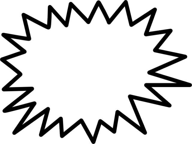 Starburst Clipart Black And White - Sunburst Clipart (640x480)
