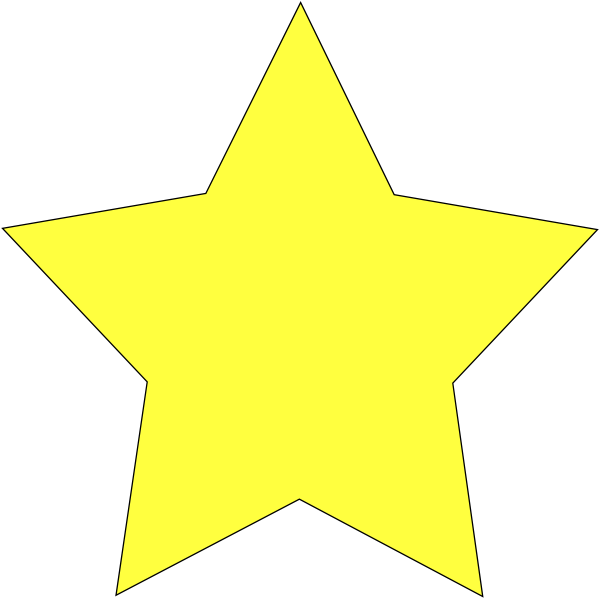 Star Lang Clip Art - Star With Black Background (600x599)