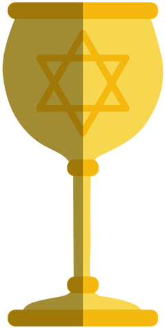 Golden Goblet With Jewish Star Transparent Png - Transparency (512x512)