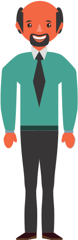 Formal Adult Male In Business Attire Vector Illustration - Cartoon (550x550)