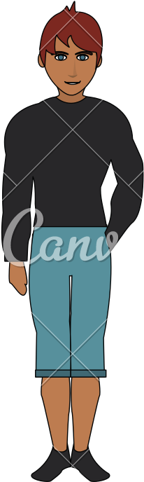 Man Full Body Cartoon Icon - Icon (800x800)