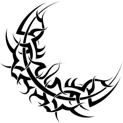Tattoo Clipart Star Png - Tribal Moon Spine Tattoo (650x400)