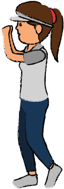 Woman Athlete Running - Cartoon (550x550)