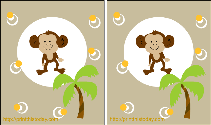 Cute Baby Monkey - Free Printable Monkey Birthday Invitations (792x576)