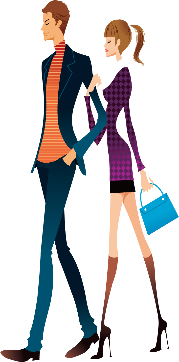 Euclidean Vector Couple Royalty-free Illustration - Euclidean Vector Couple Royalty-free Illustration (1500x1501)