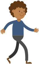 This Image Rendered As Png In Other Widths - Walking Cartoon (500x281)