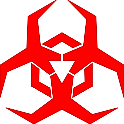 Malware Hazard Symbol Red Vector Image - Hacker Png (500x498)
