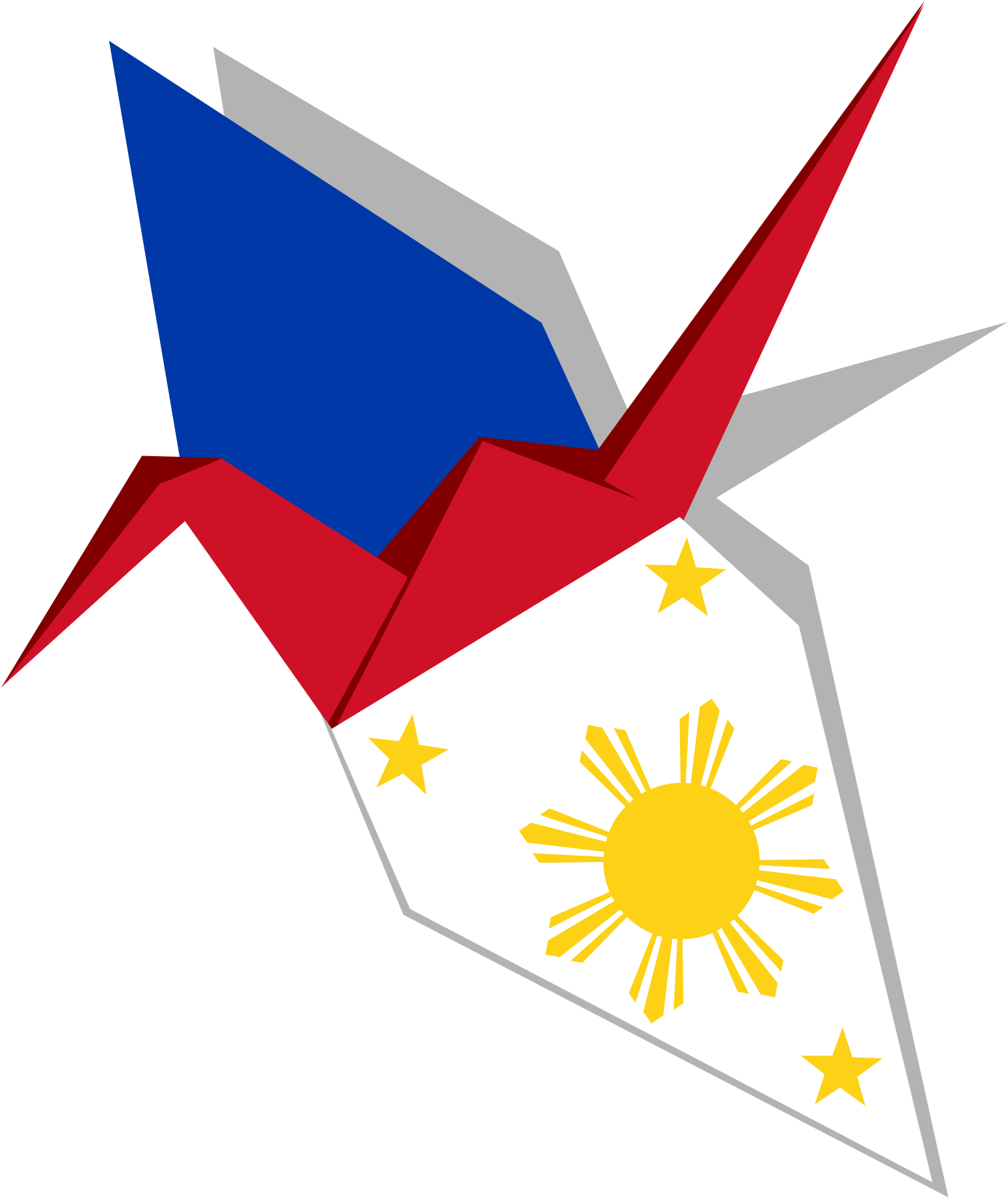 Pilipinas - Origami Clipart (2400x2400)