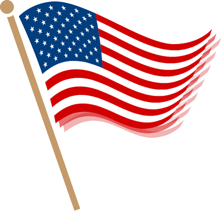 Flag Clip Art - American Flag Clip Art (446x444)