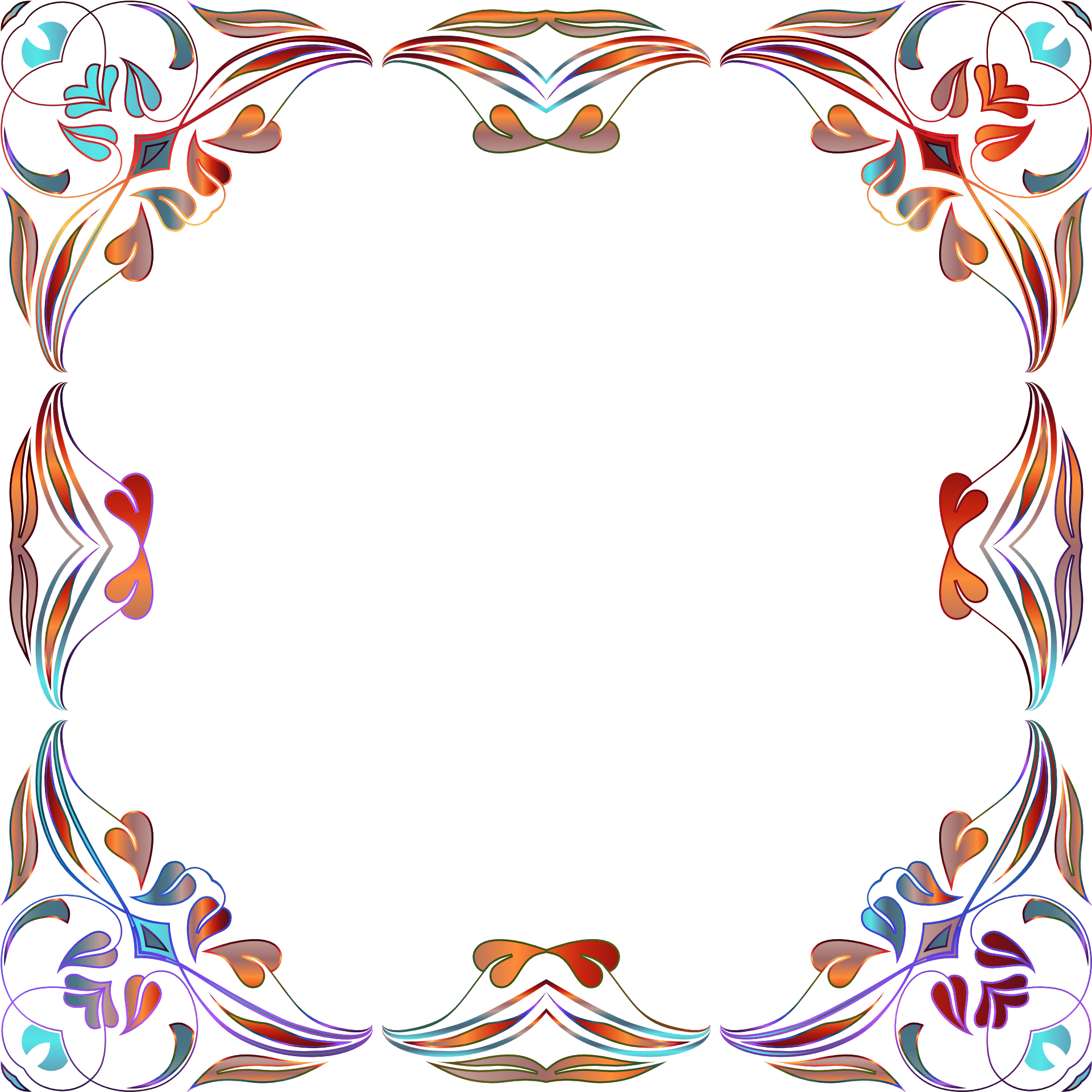 Floral Border Png Image - Got The Best One Cushion 40cm Mother's Day Girlfriend (2126x2126)