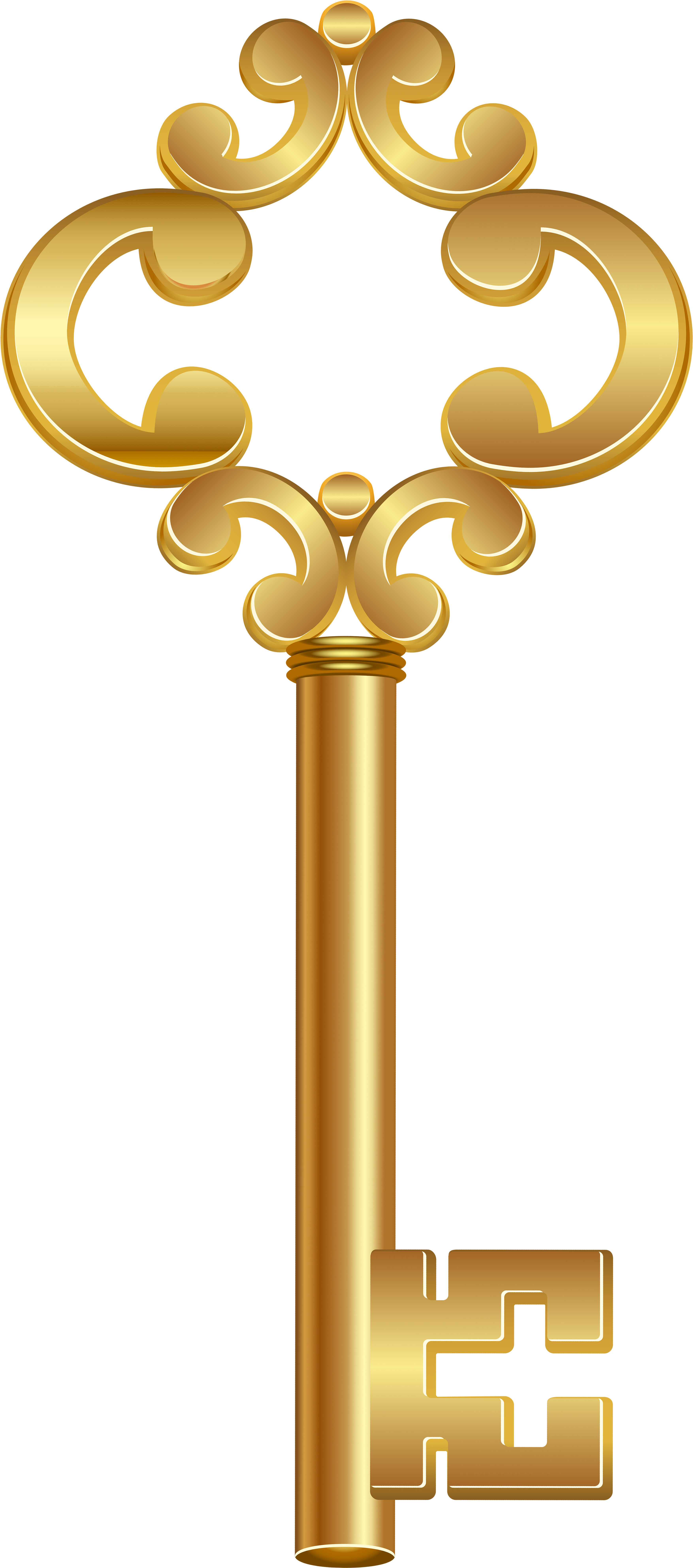 Gold Key Png Clip Art Image - Gold Key Png (3623x8000)