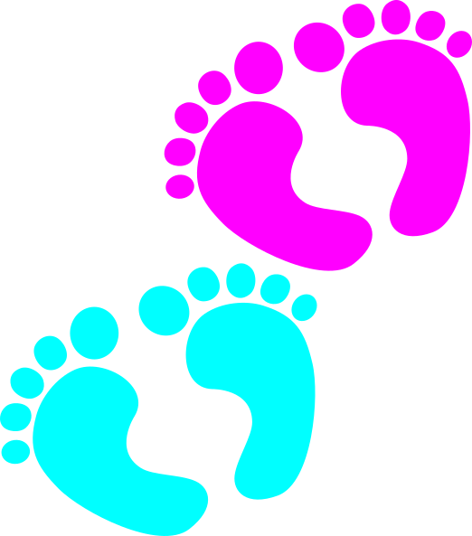 Baby Feet 2 Clip Art At Clker - Baby Shower Png (522x593)