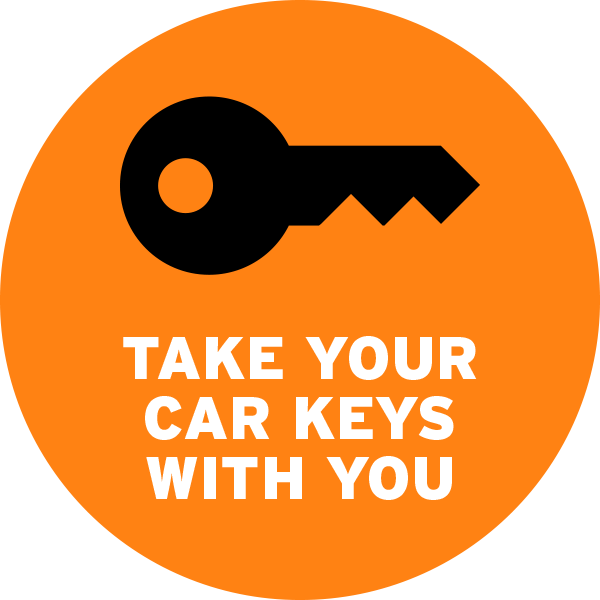 Park Your Car And Take Your Keys With You - Circle (600x600)