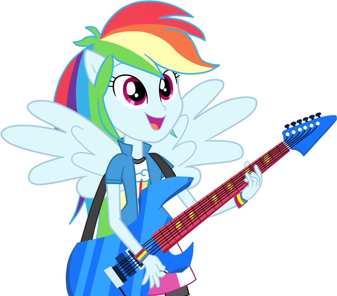 Mlp - - Equestria Girls Rainbow Dash Guitar (1221x1024)