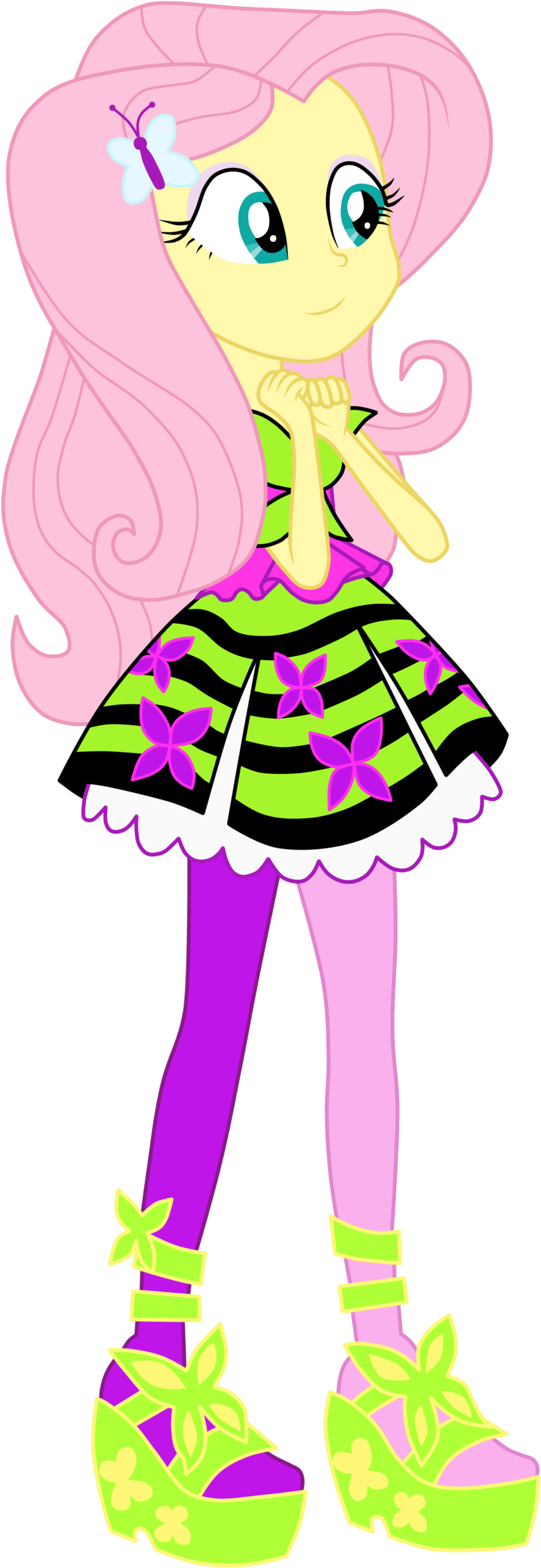 My Little Pony Equestria Girl Rainbow Rocks Rainbow - Mlp Eg Rr Fluttershy (1024x2639)