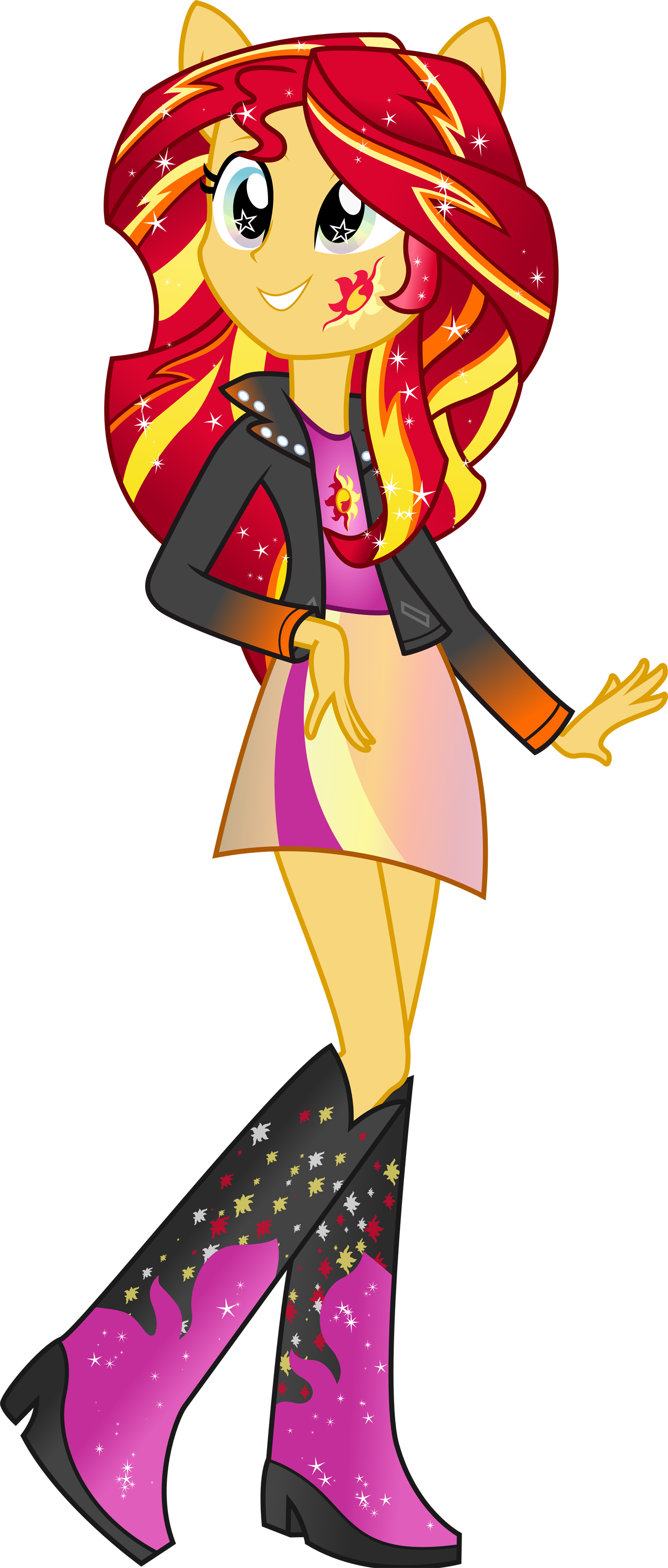 Theshadowstone Equestria Girls - My Little Pony Equestria Girl Rainbow Rocks Sunset (1278x3000)