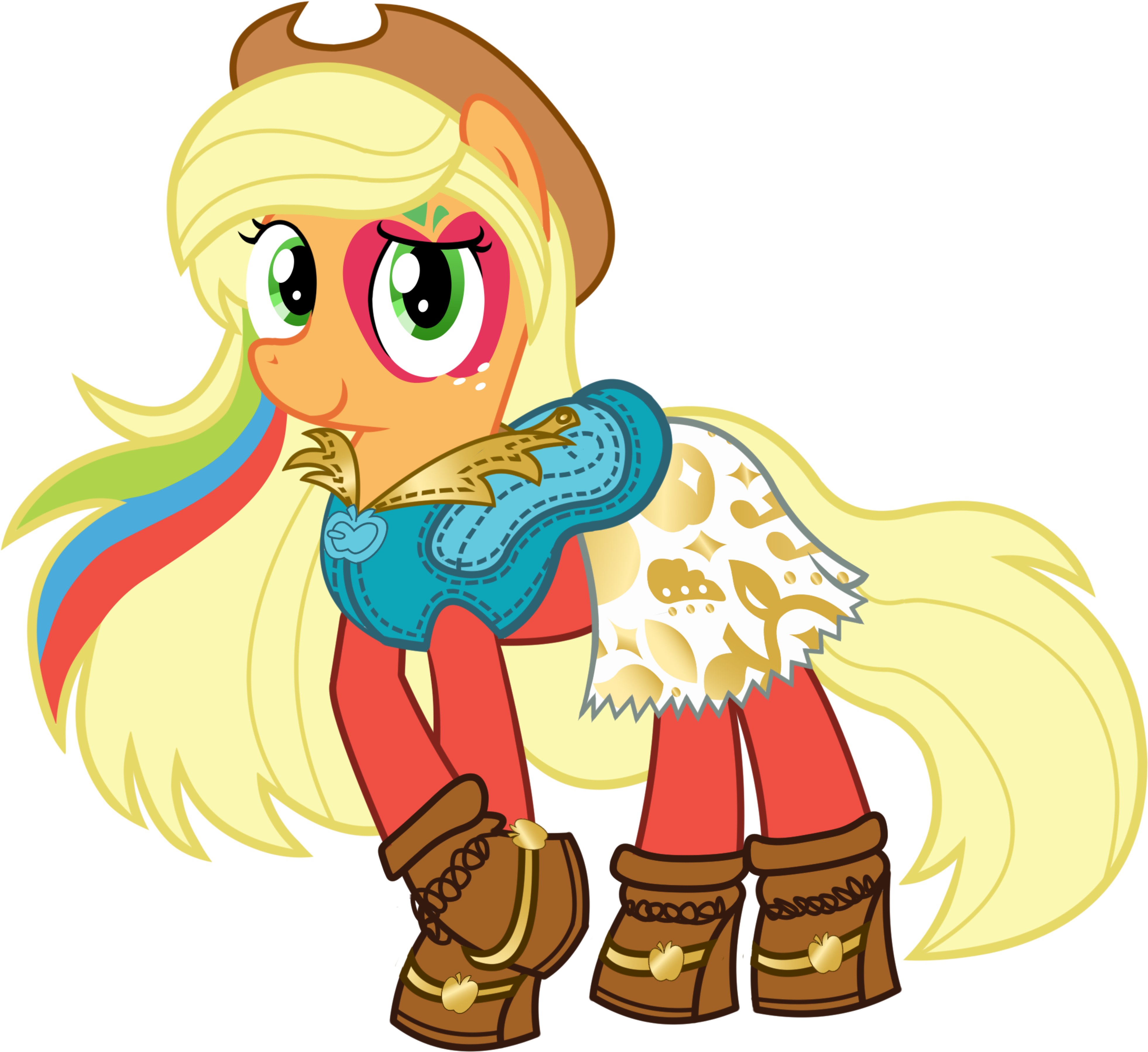 Rainbow Rocks By Whatchyagonnado Applejack - Applejack Rainbow Rocks Pony (4000x4000)