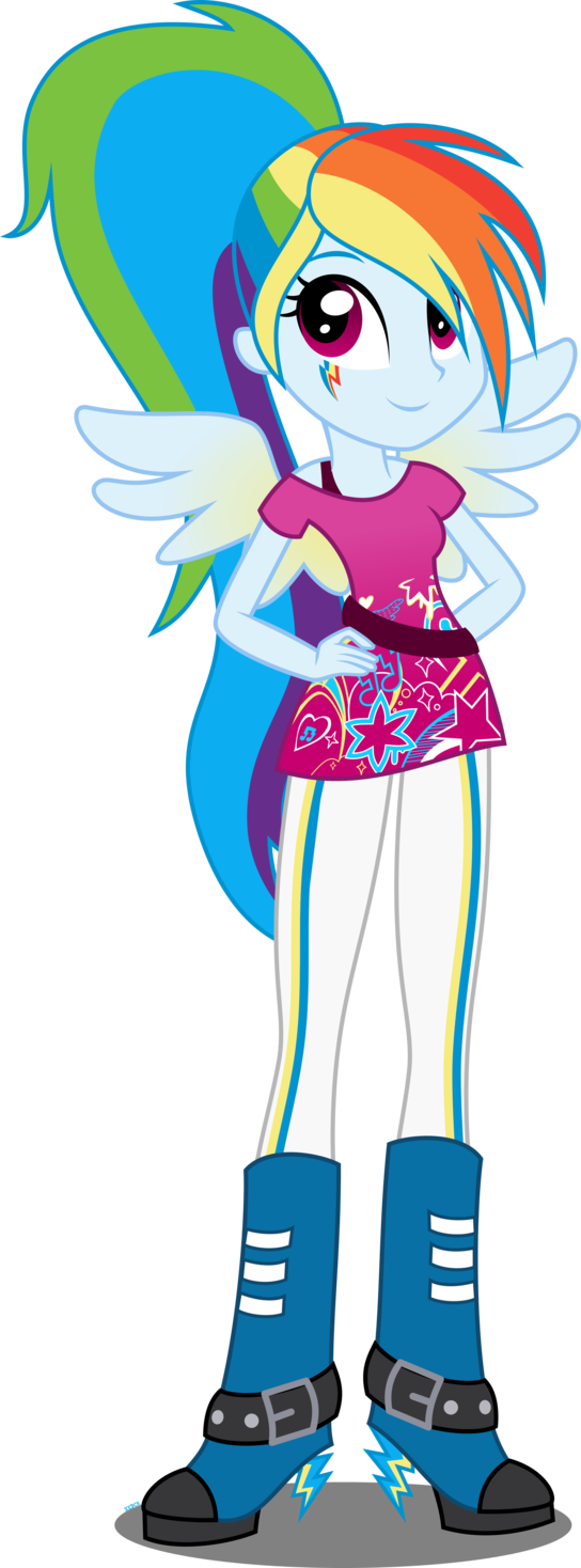 Eqg Rainbow Dash - My Little Pony Equestria Girls Rainbow Dash (544x1468)