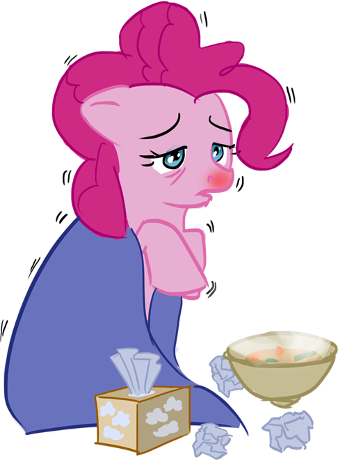 Am Not Feeling So Well So Ima Go To Bed = - Mlp Pinkie Pie Sick (486x661)