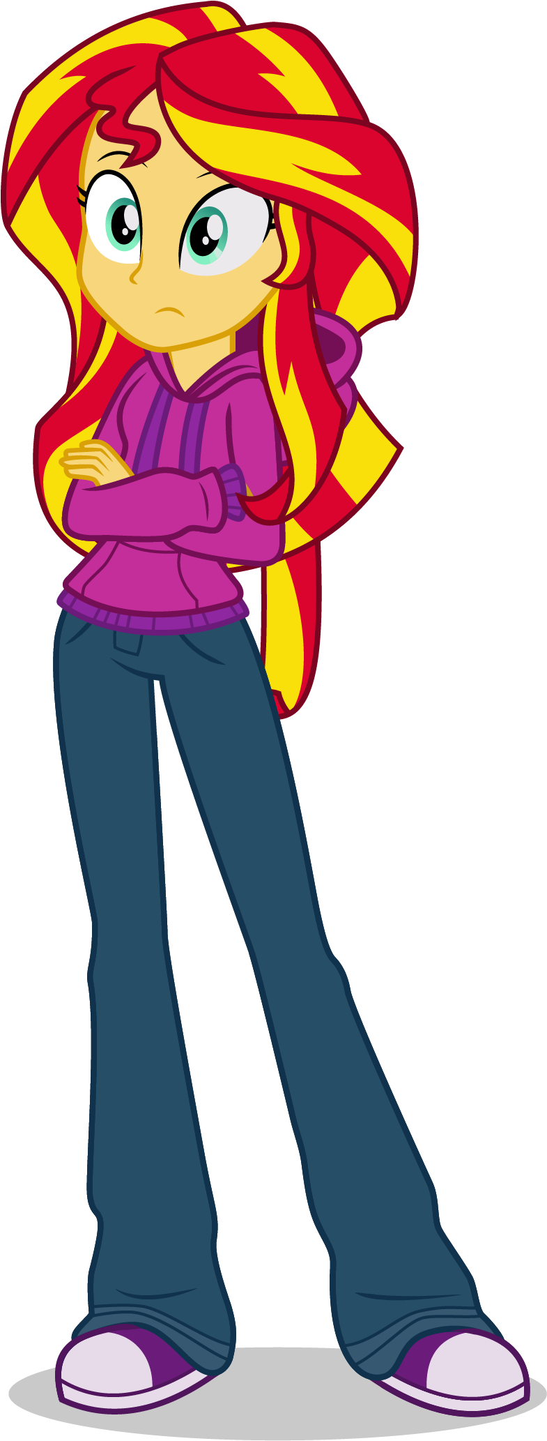 Sunset Shimmer Sis Of Sunrise Shine And Sunsetshy Her - Mlp Eg Sunset Shimmer (1304x2287)