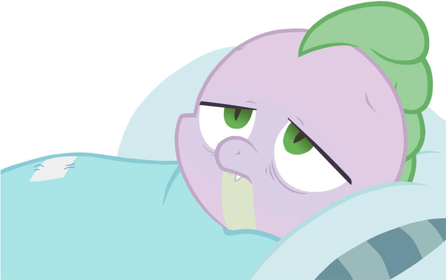 Sick Spike By Queencold - Mlp Spike Sick Fanfiction (900x607)