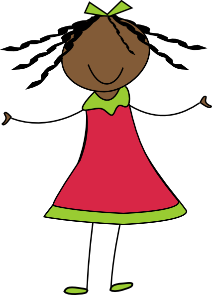 Happy Girl Clip Art (426x592)