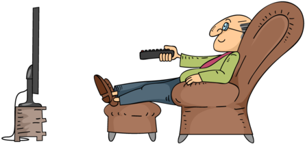 Feeling Nauseous - Hombre Con Control Remoto Animado (450x338)